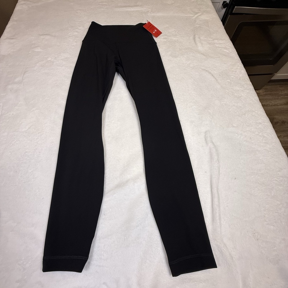 Lululemon Womens Size 2 Black High Rise Full Length Leggings Yoga Athletic Pants